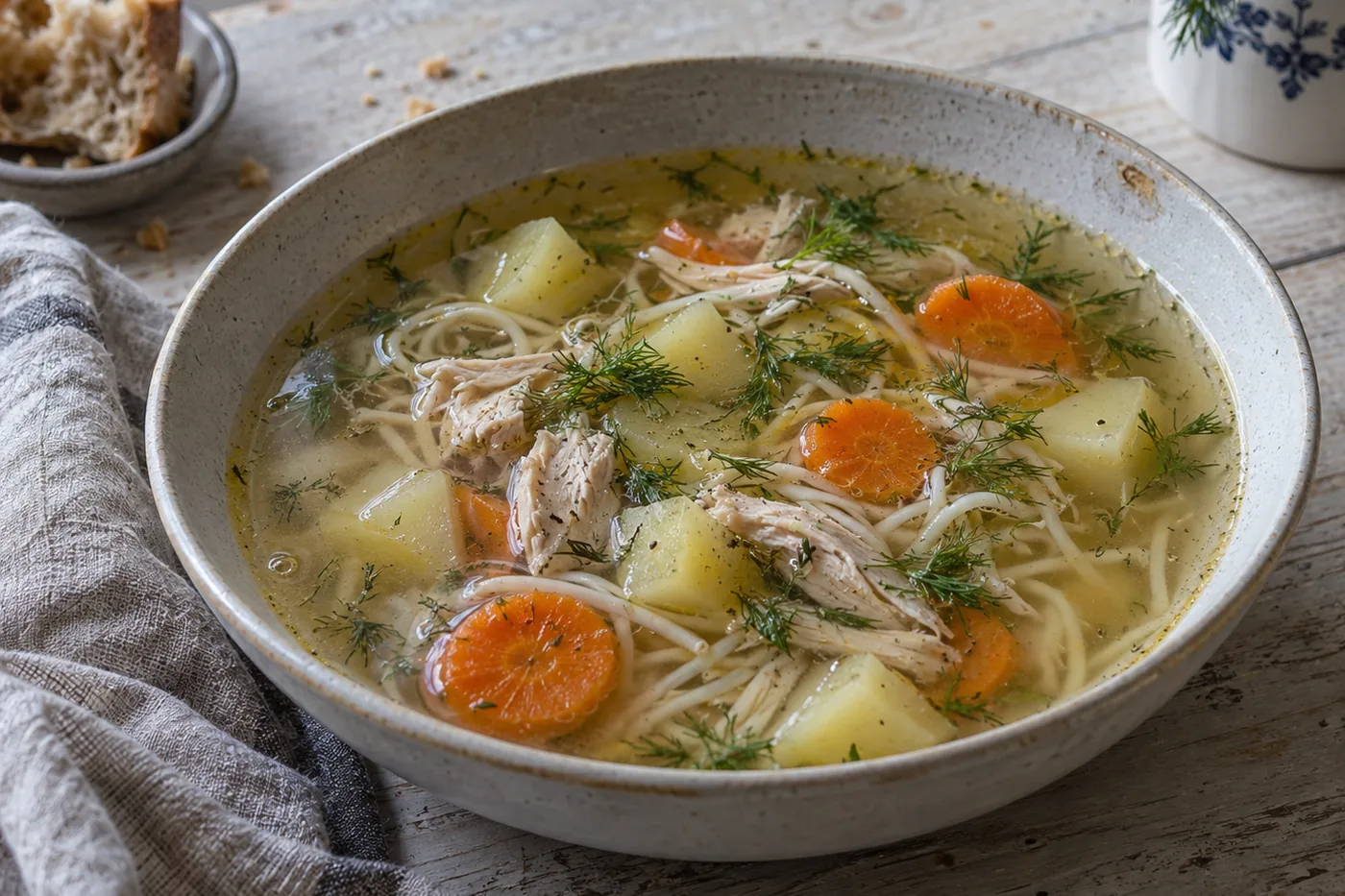 Куриный суп с лапшой
